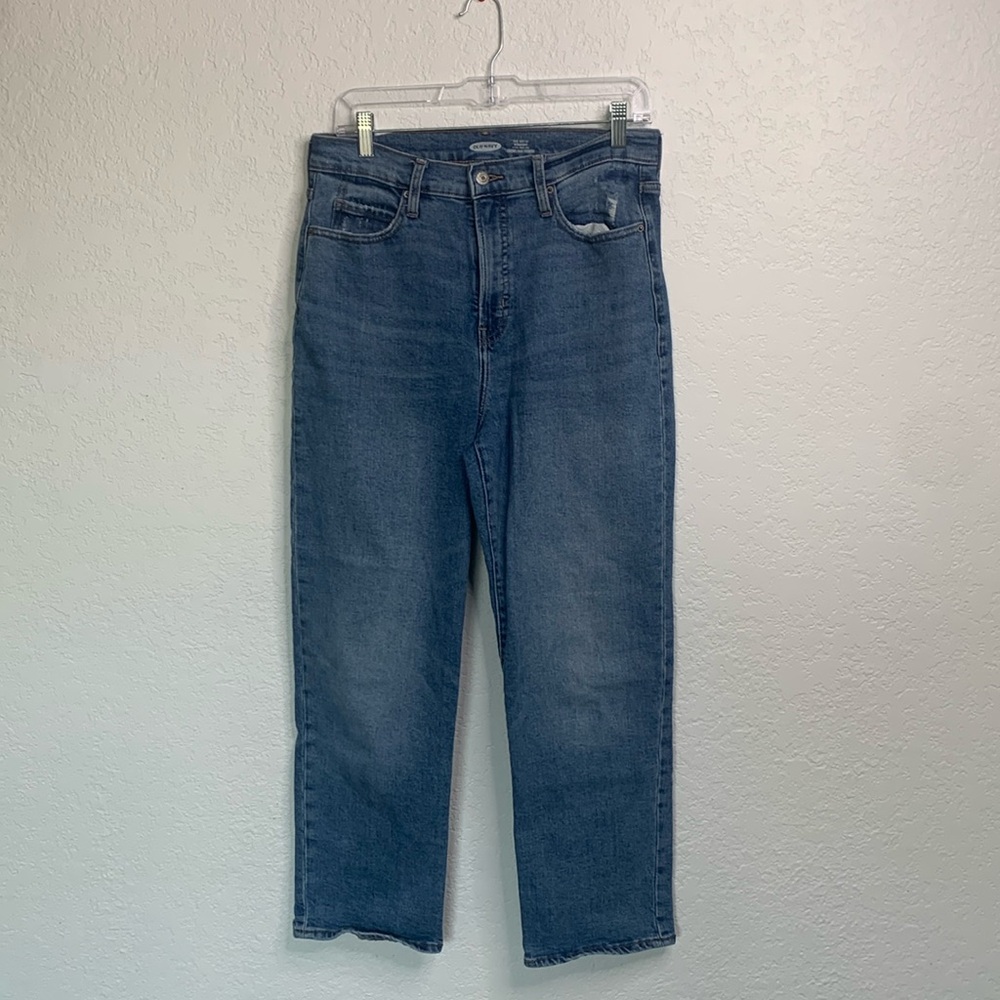 Old navy ski-high straight Blue jeans🌟